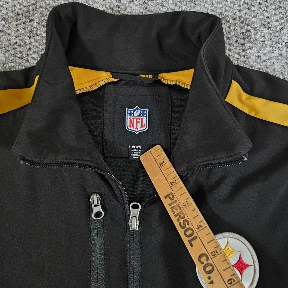 Pittsburgh Steelers NFL Mens 3 Layer Soft Shell Bonded Jacket with Fleece Lining